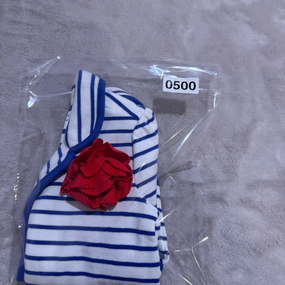 Janie & jack toddler girl blazer size 12-18 months striped red bow